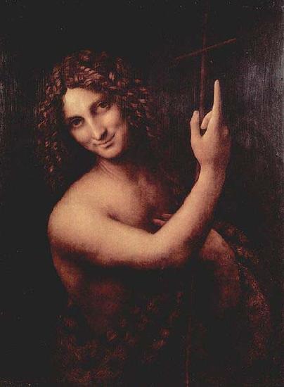 LEONARDO da Vinci Salai as John the Baptist oil painting picture